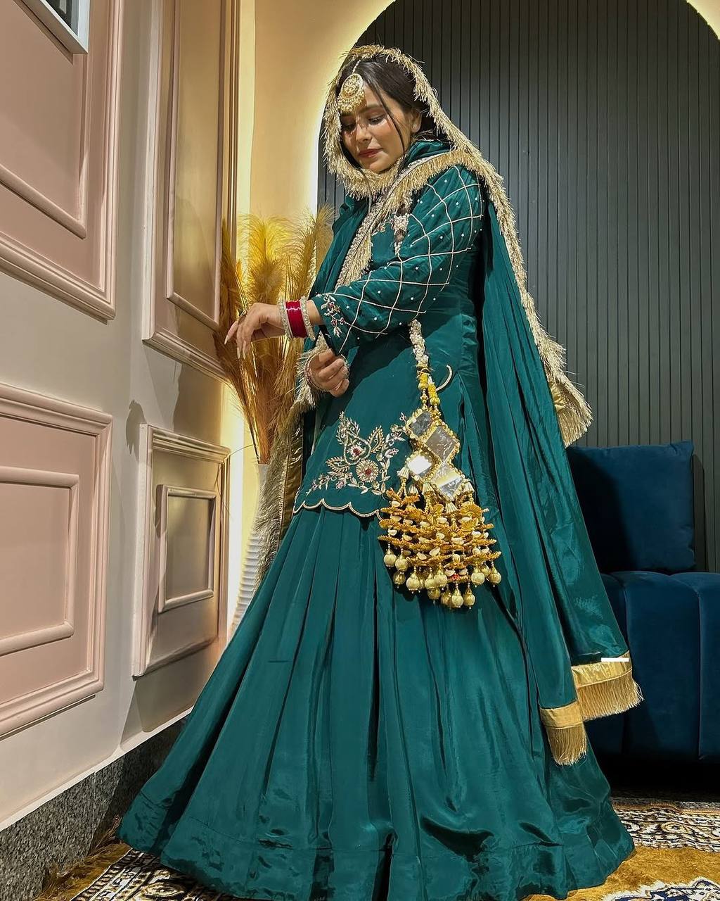 Luxury in Queens Embroidered Set with Dupatta