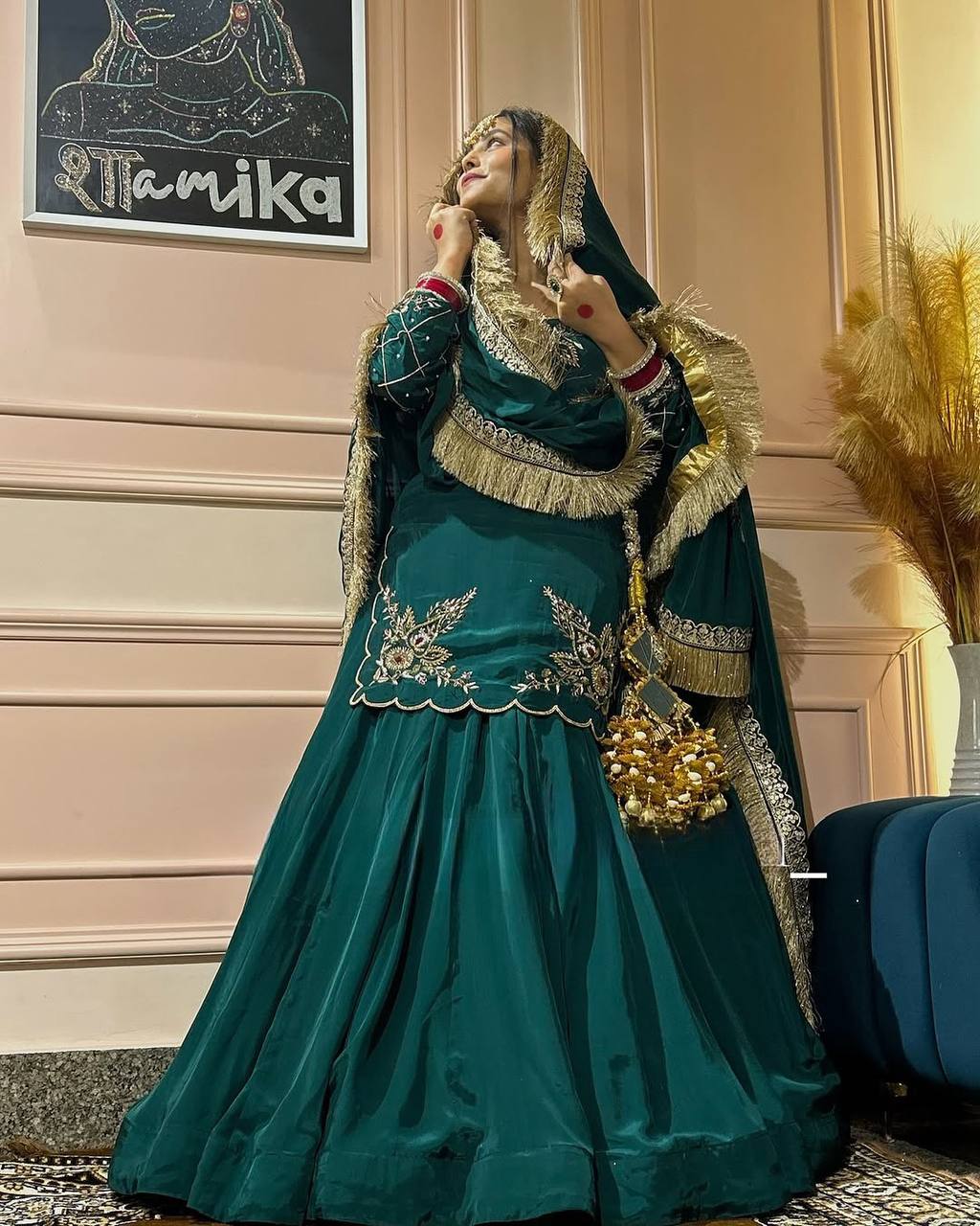 Luxury in Queens Embroidered Set with Dupatta