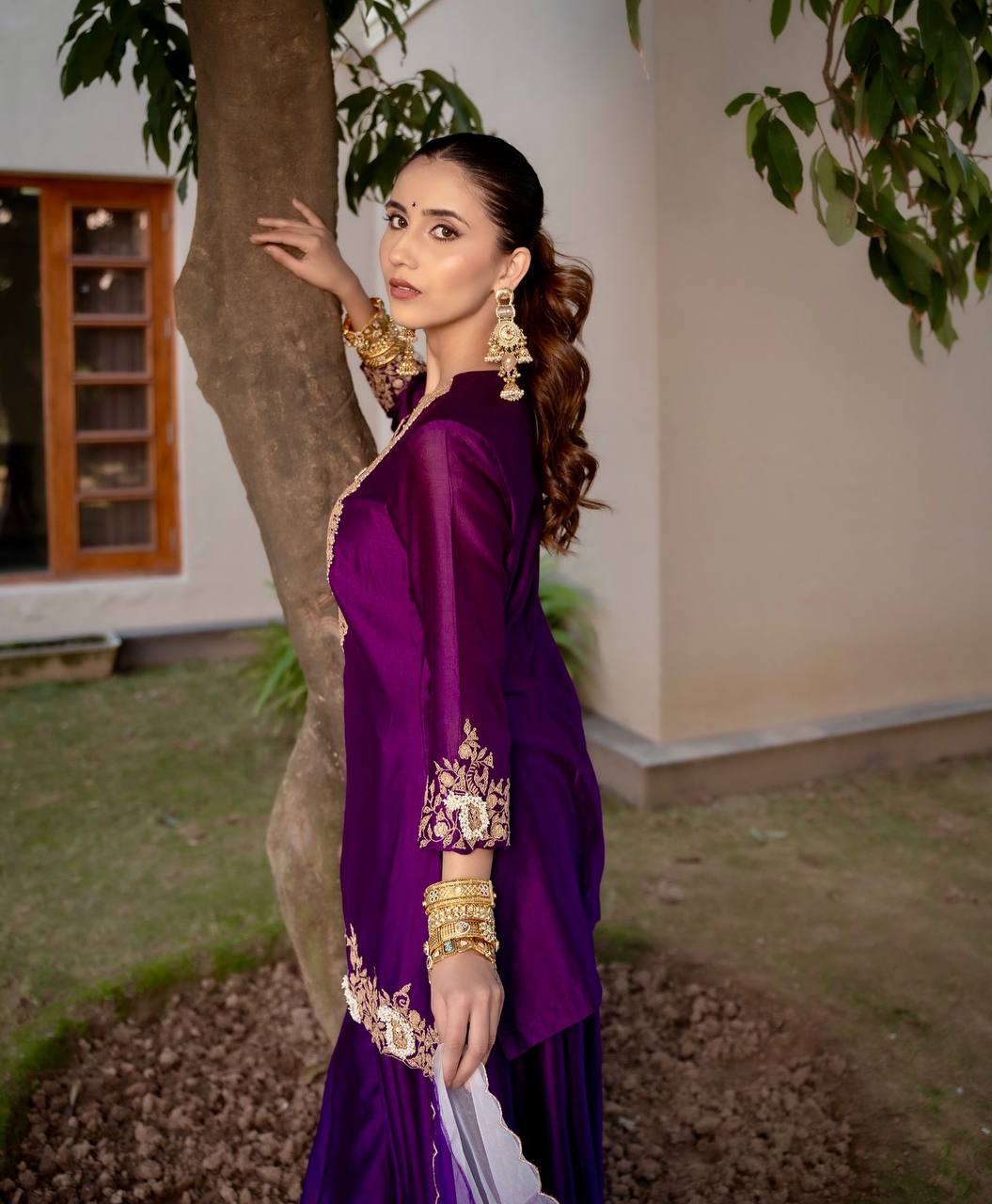 Zariyaa Embroidered Gharara Set