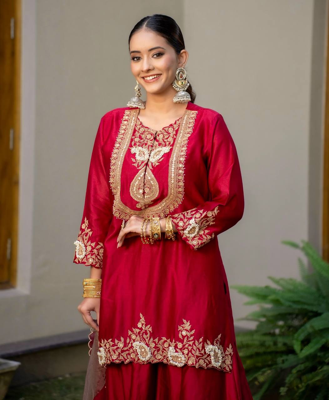 Zariyaa Embroidered Gharara Set