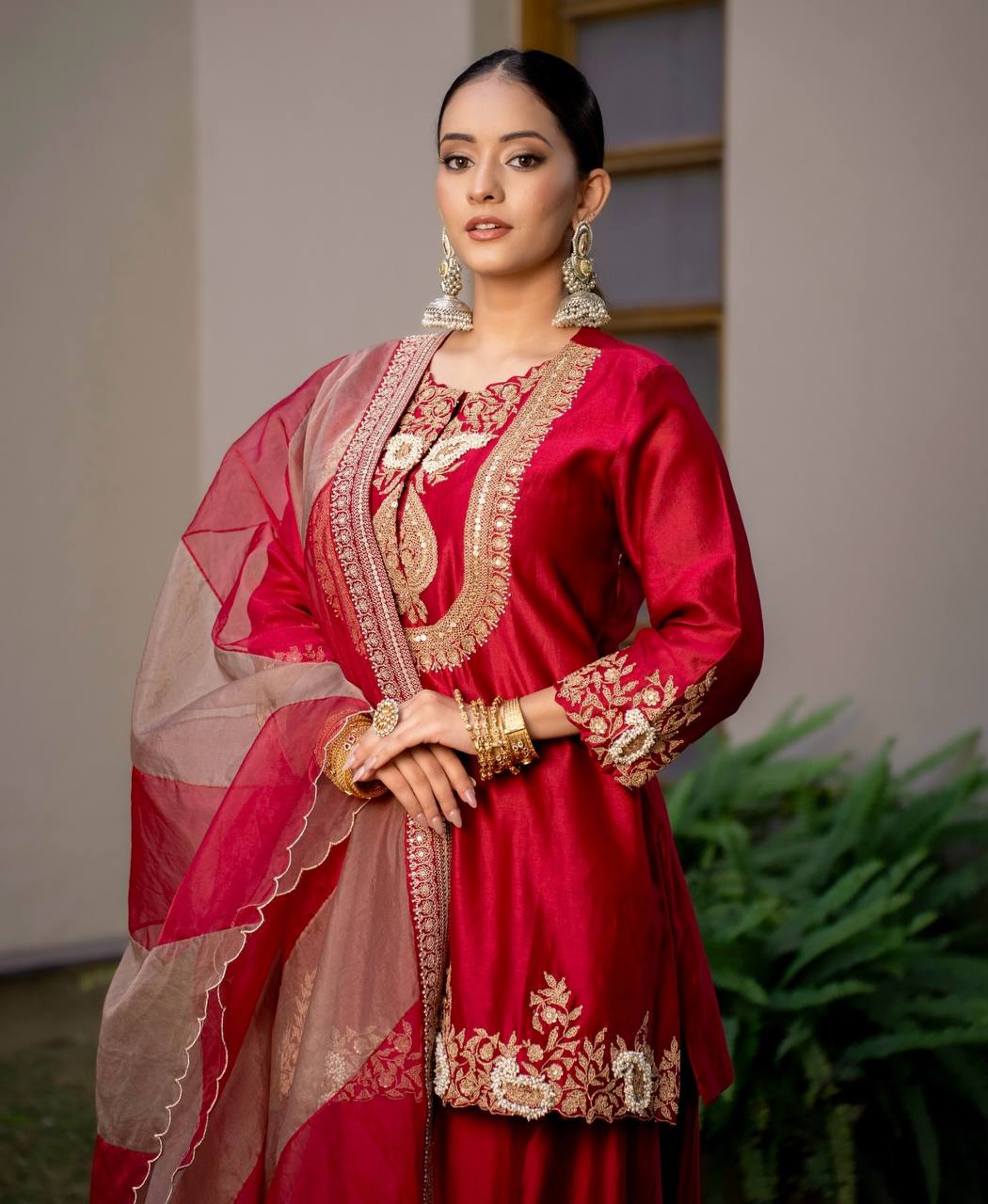 Zariyaa Embroidered Gharara Set