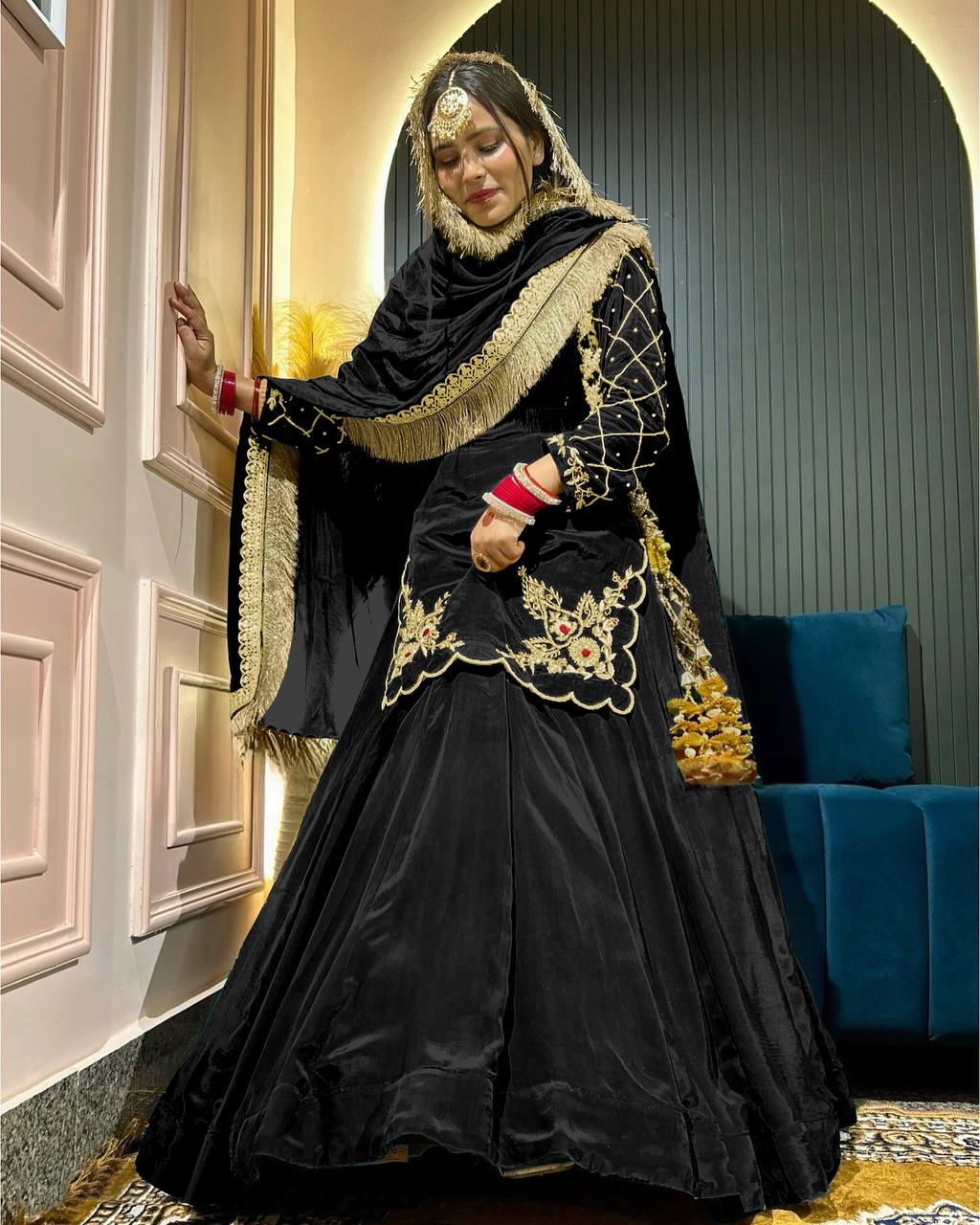 Luxury in Queens Embroidered Set with Dupatta