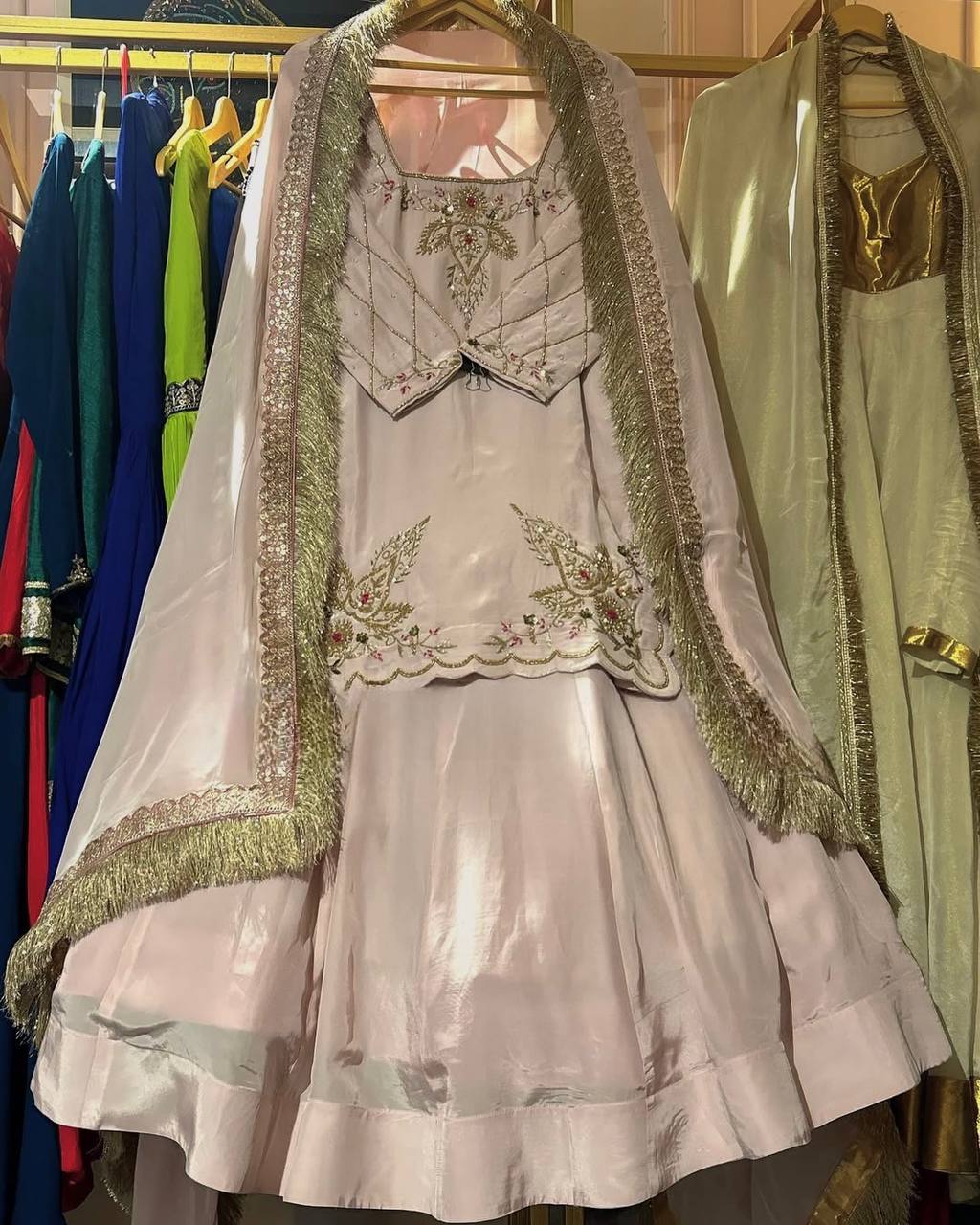 Luxury in Queens Embroidered Set with Dupatta