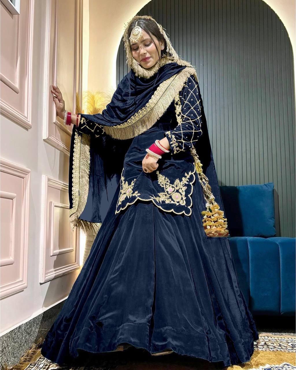 Luxury in Queens Embroidered Set with Dupatta