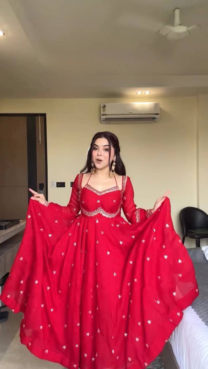 Neha Eternal Glow Red Suit Set