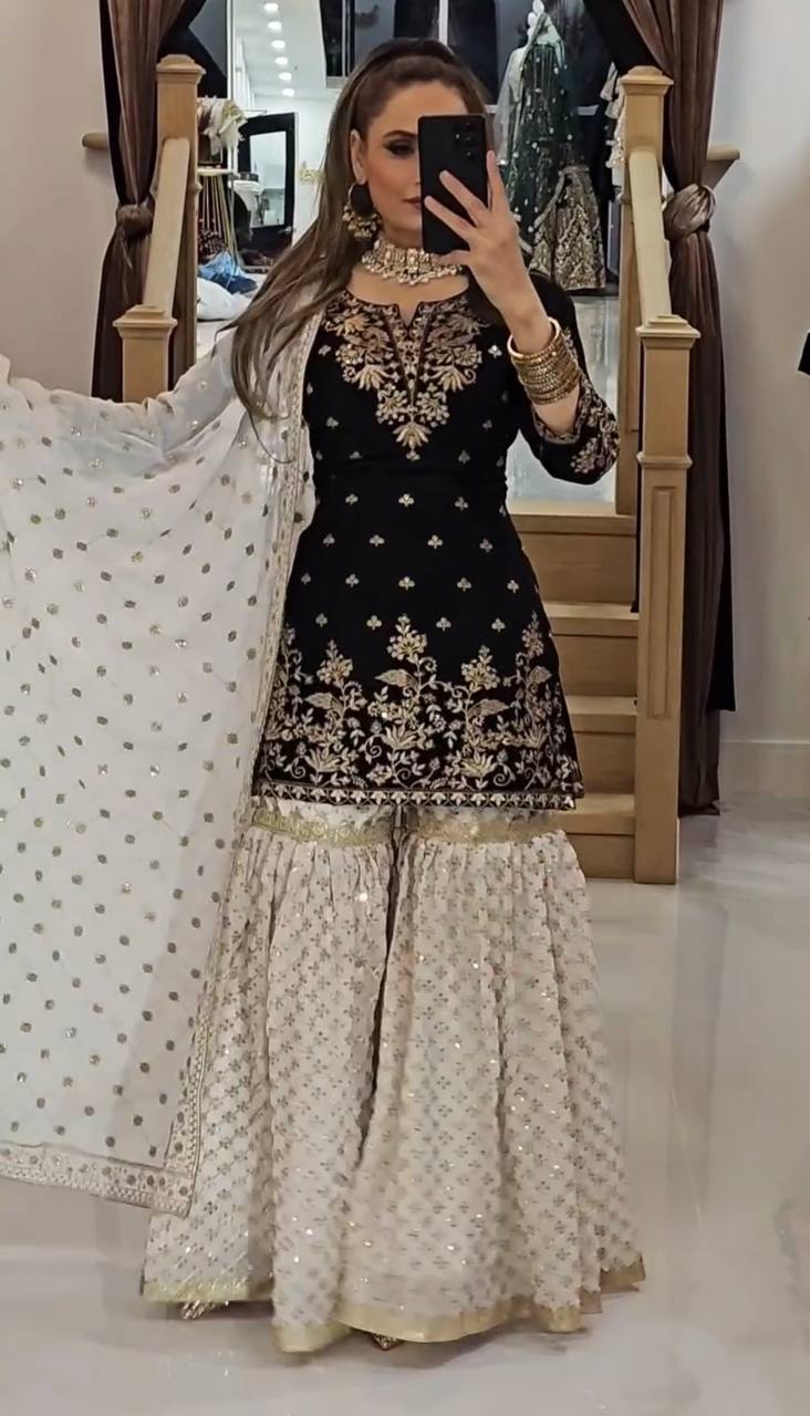 Nazakat Sharara Delicate and graceful designs.