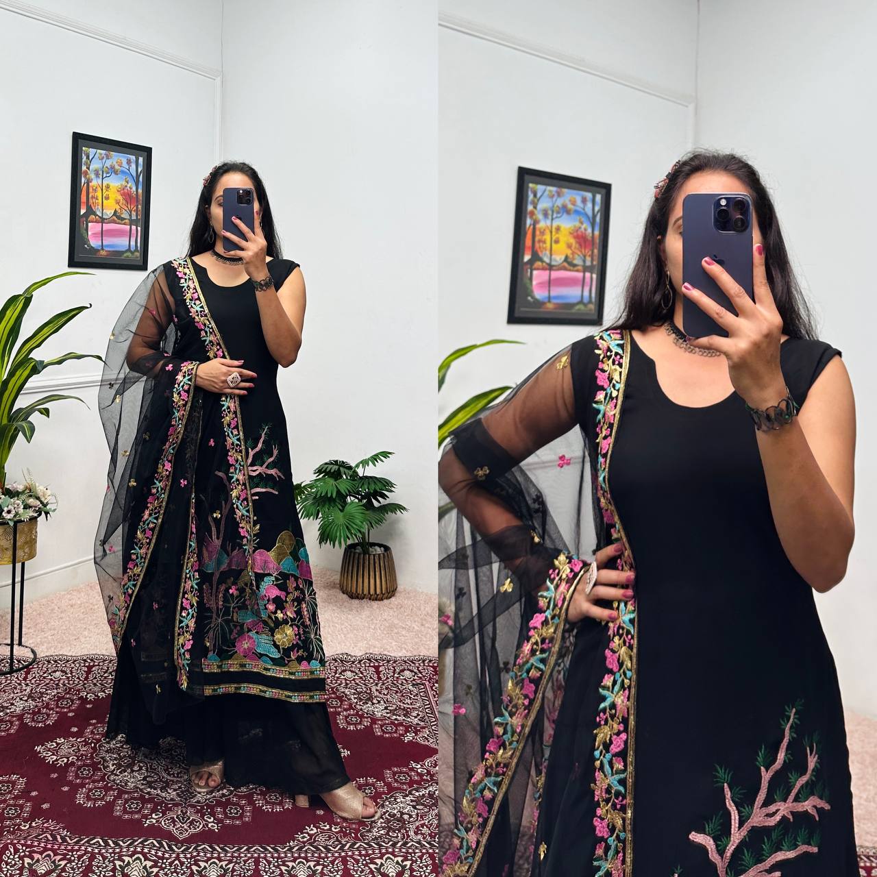 Desert Rose Anarkali: Earthy Elegance with a Royal Touch