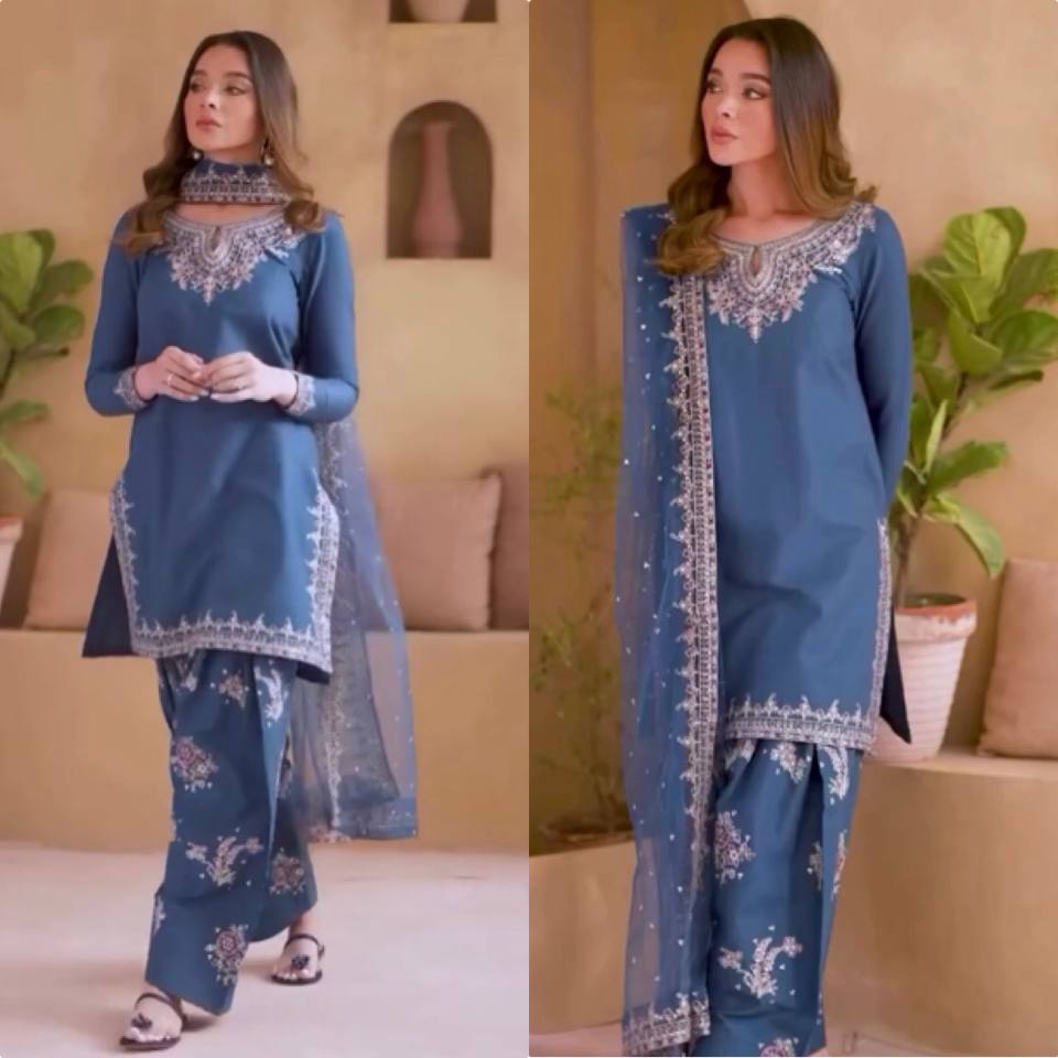 Vritika Natural Crepe Party Wear Farshi Salwar