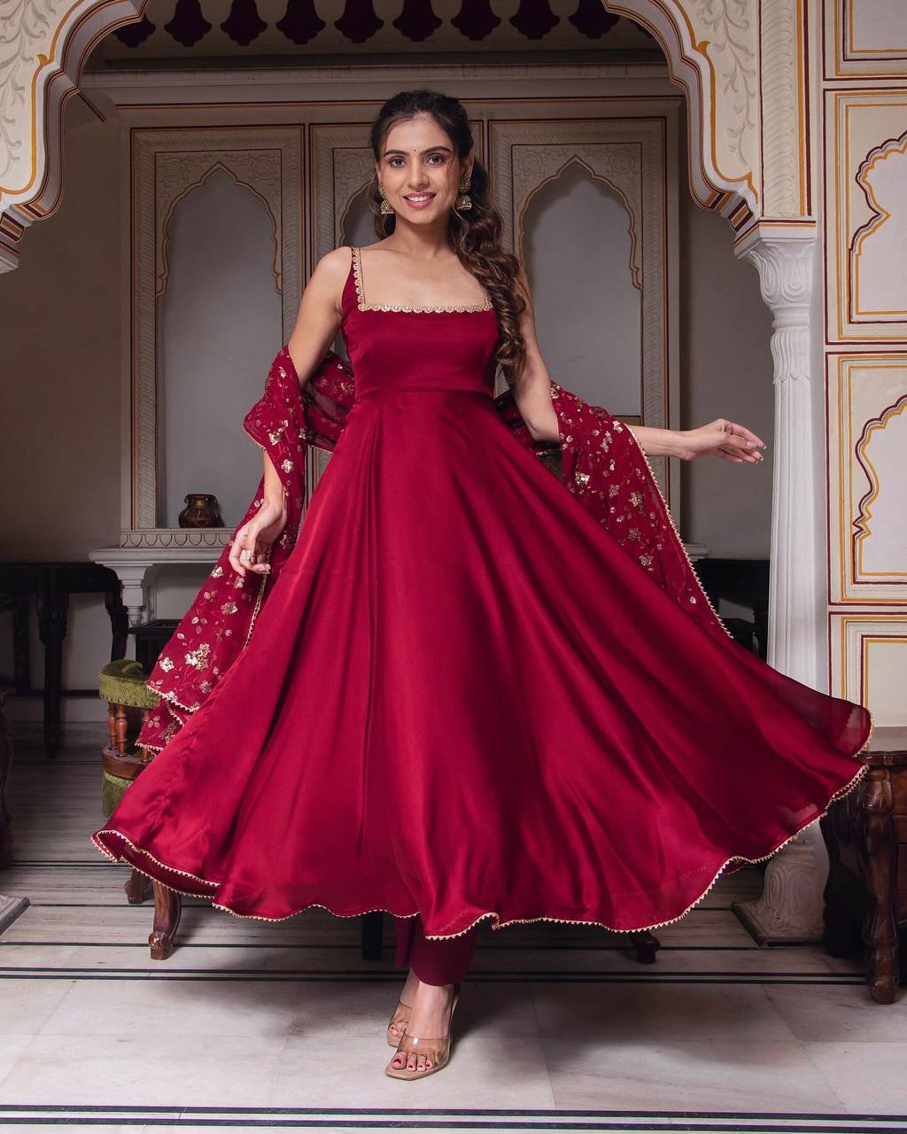 Misha Georgette Designer Party Wear Anarkali Gown