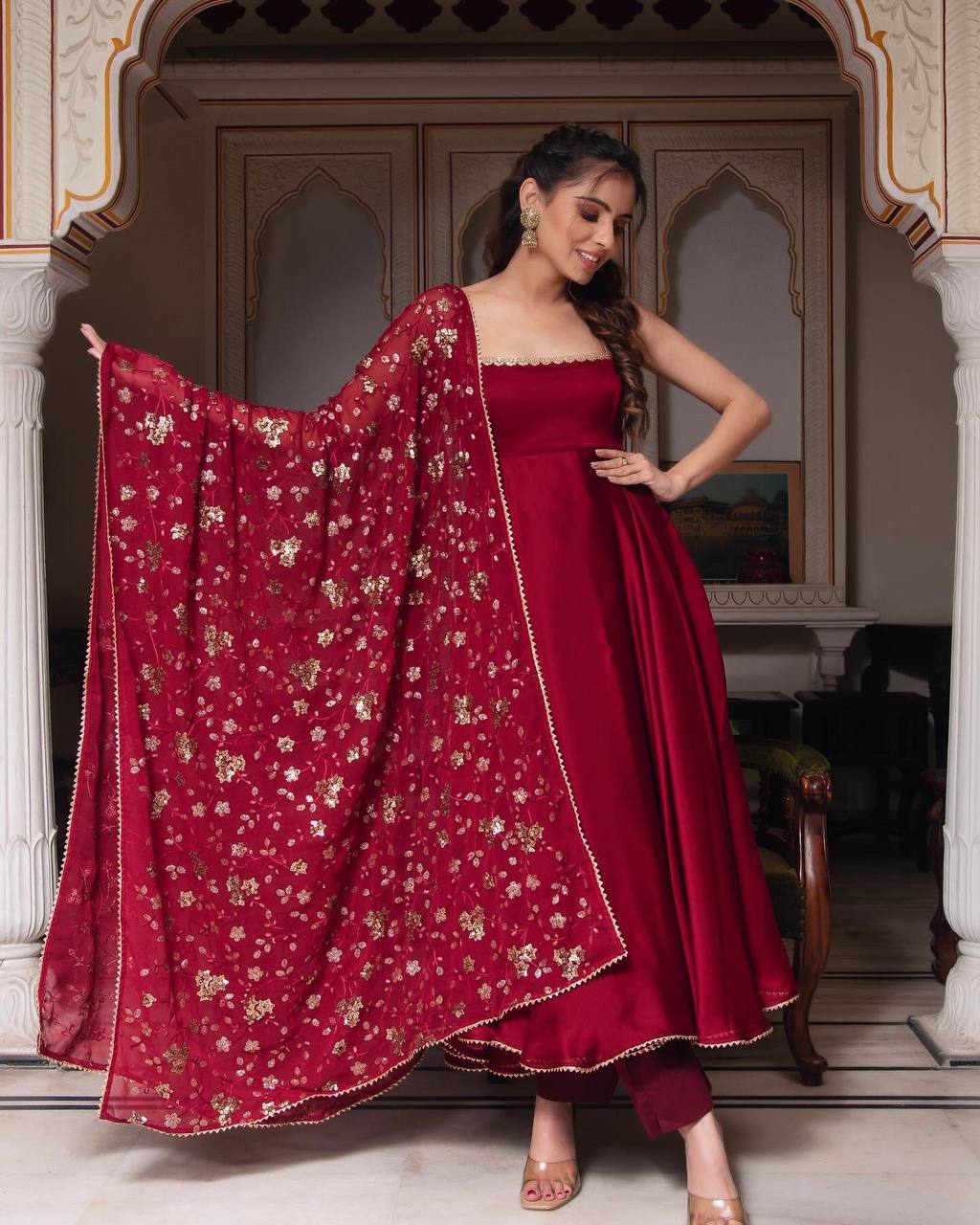 Misha Georgette Designer Party Wear Anarkali Gown