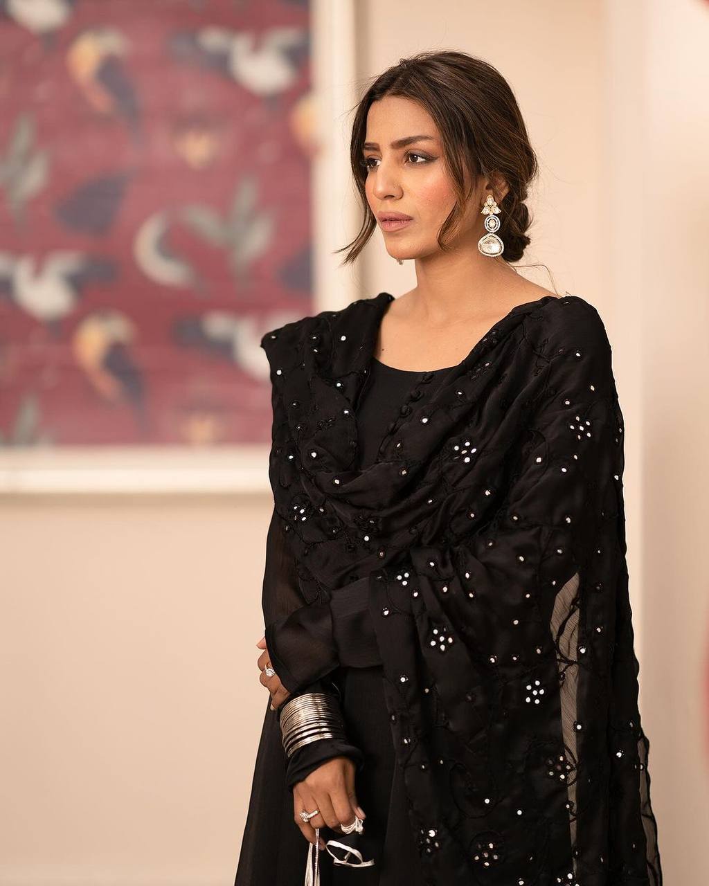 JIYA PREMIUM READYMADE BLACK & RED SUIT SET