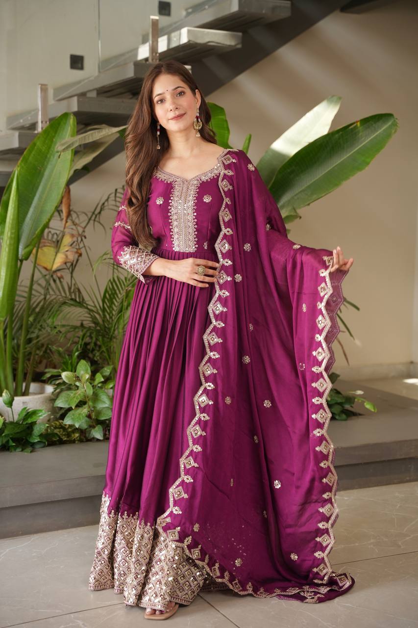 Zara’s Noha Crush Silk Designer Gown