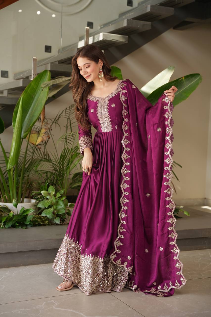 Zara’s Noha Crush Silk Designer Gown