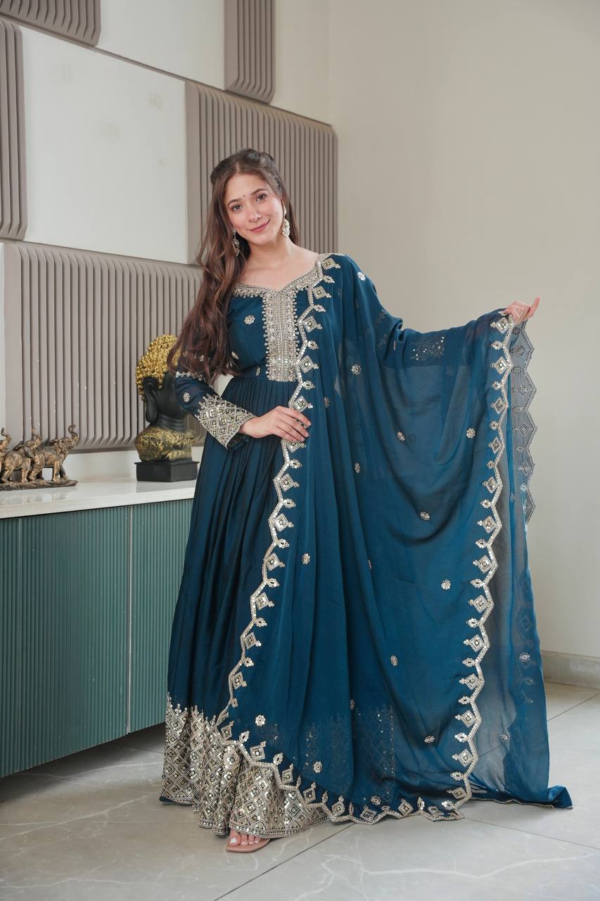 Zara’s Noha Crush Silk Designer Gown
