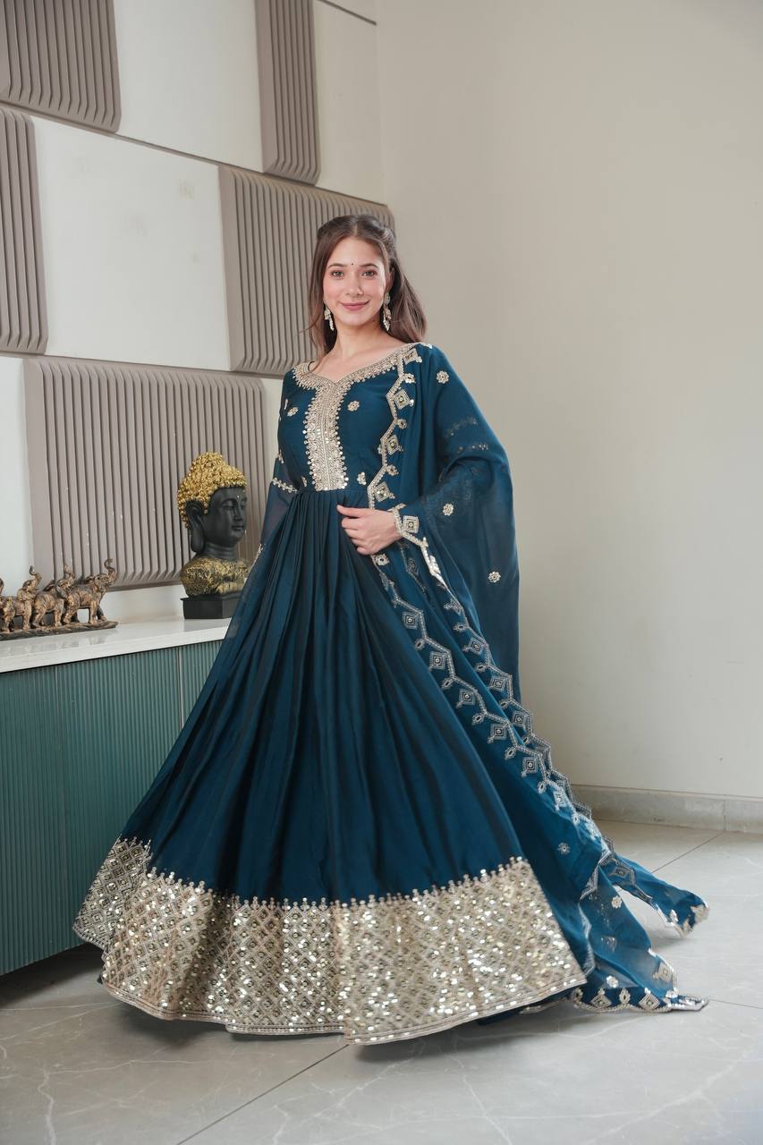 Zara’s Noha Crush Silk Designer Gown