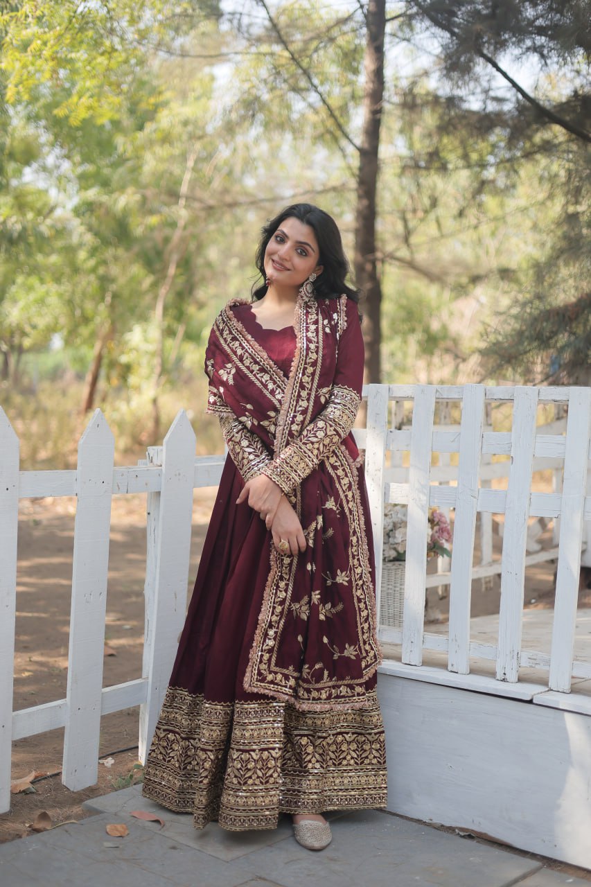 RADIANT DARK MAROON SUIT SET