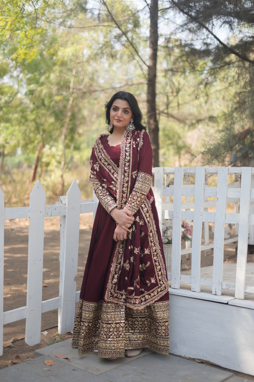 RADIANT DARK MAROON SUIT SET