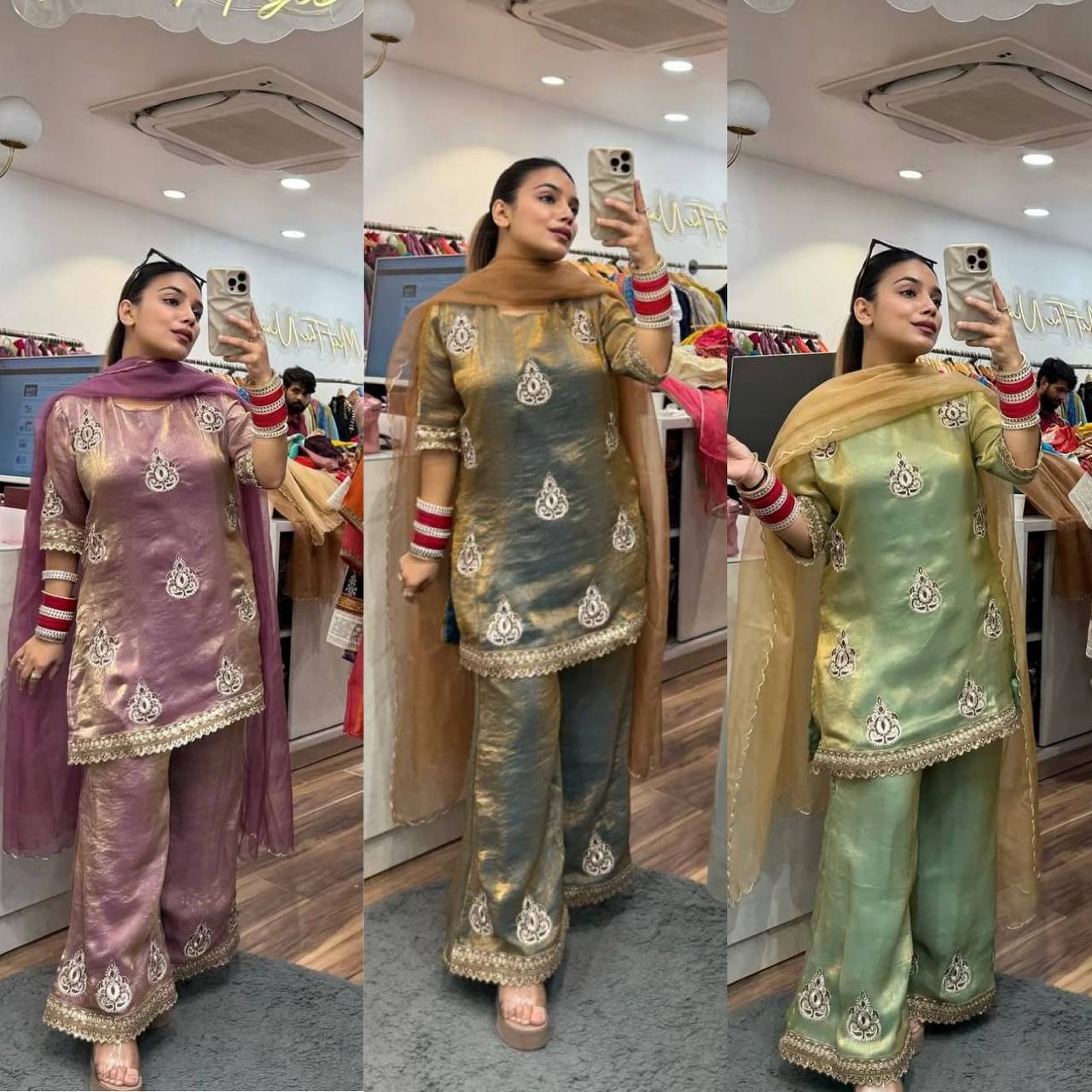Hiva Golden Touch Designer Partywear Suit Set