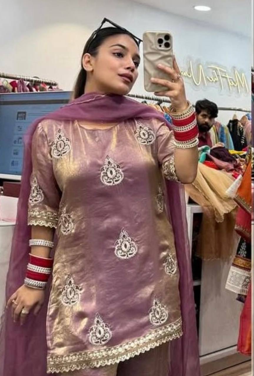 Hiva Golden Touch Designer Partywear Suit Set