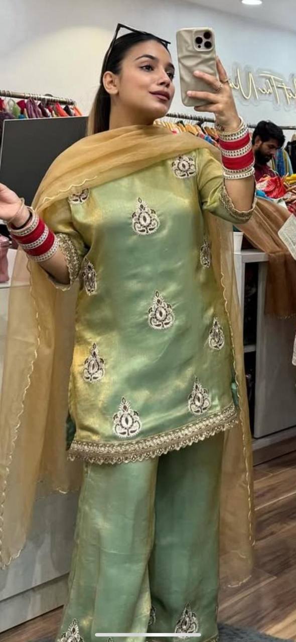Hiva Golden Touch Designer Partywear Suit Set