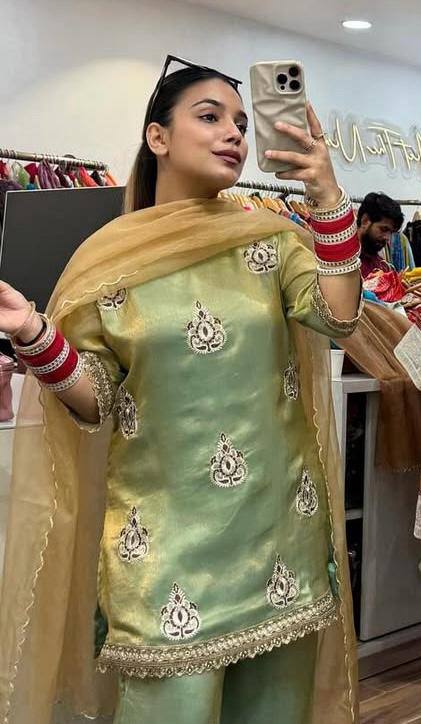 Hiva Golden Touch Designer Partywear Suit Set