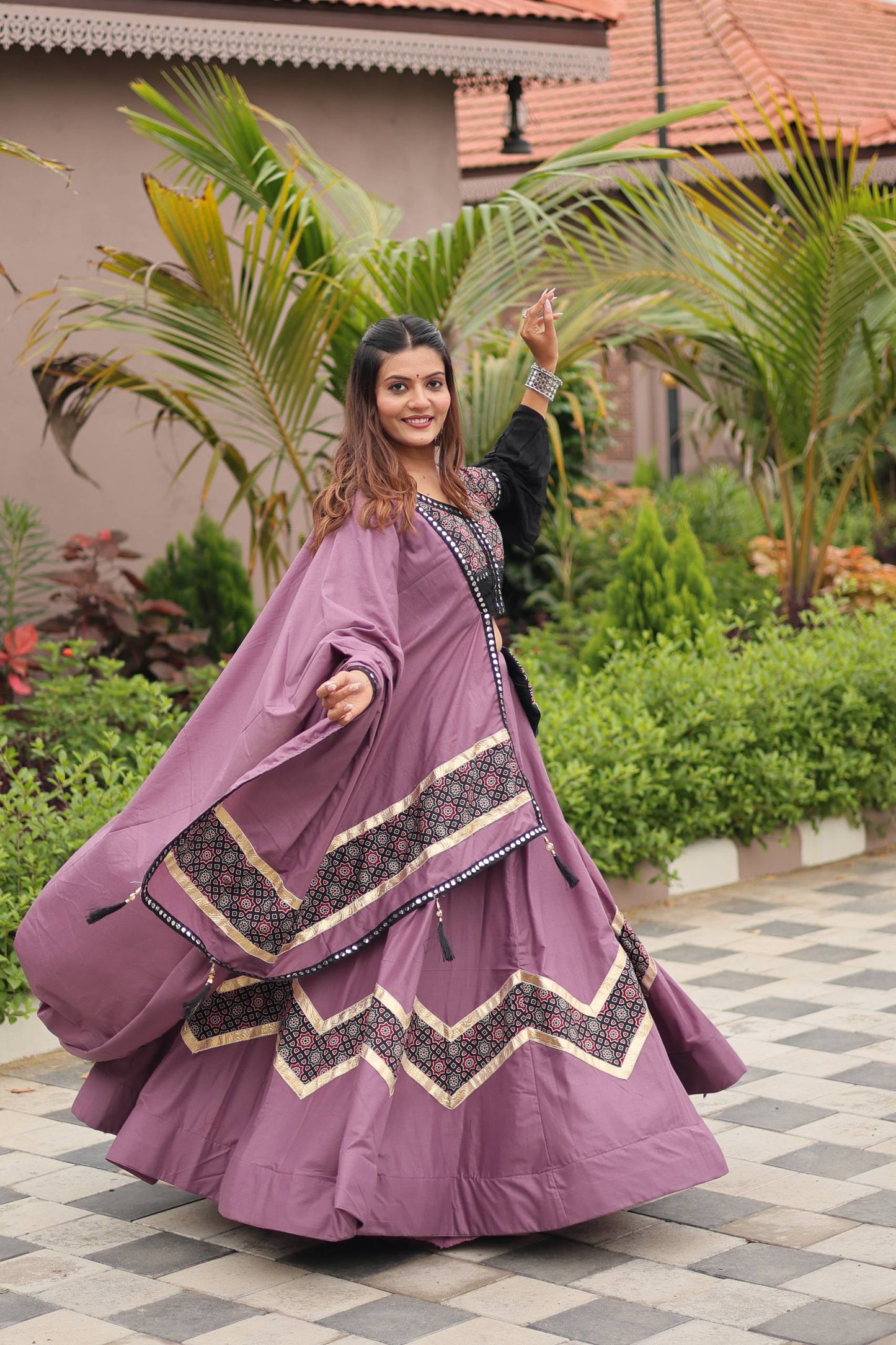 krisha Garba Queen Ajarakh Work Navratri Choli