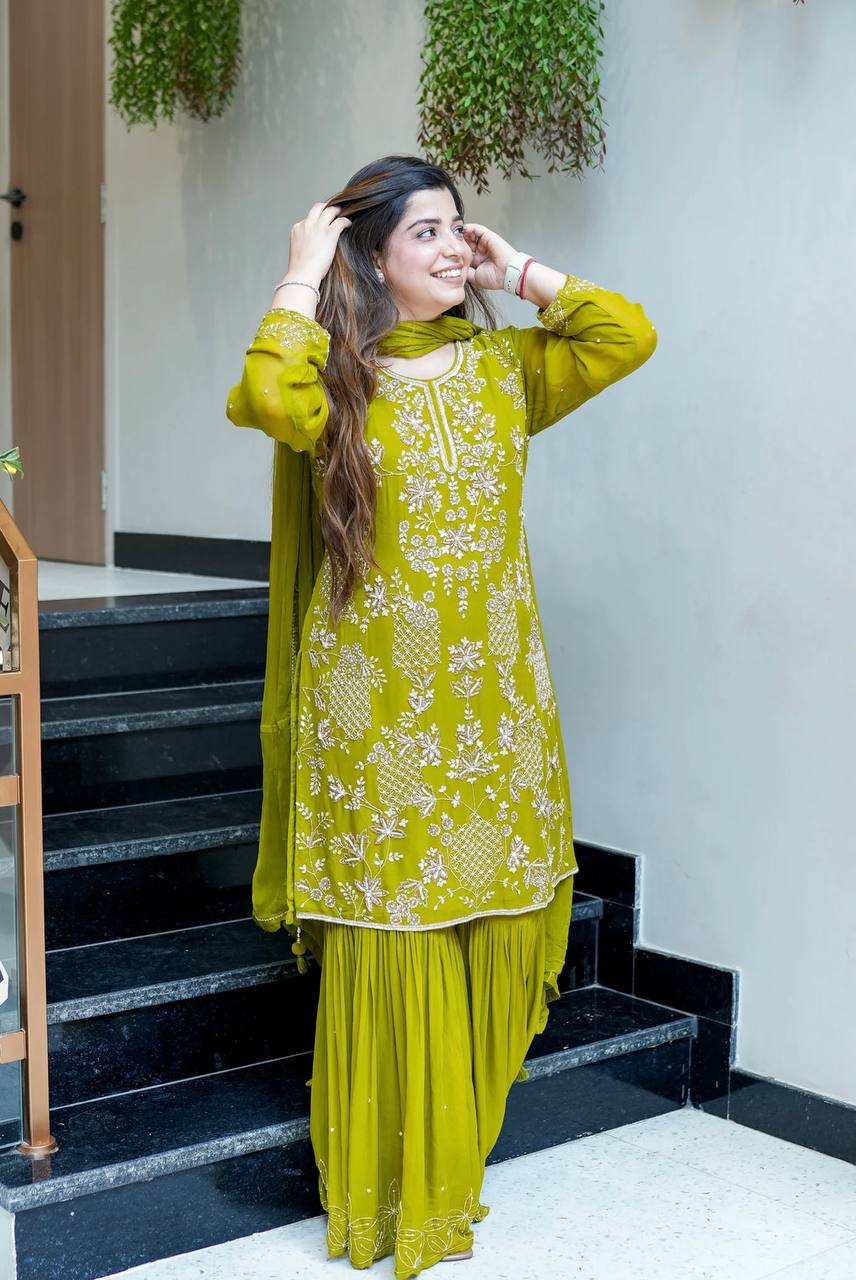 Ruby Grace In Designer Party Wear Sharara