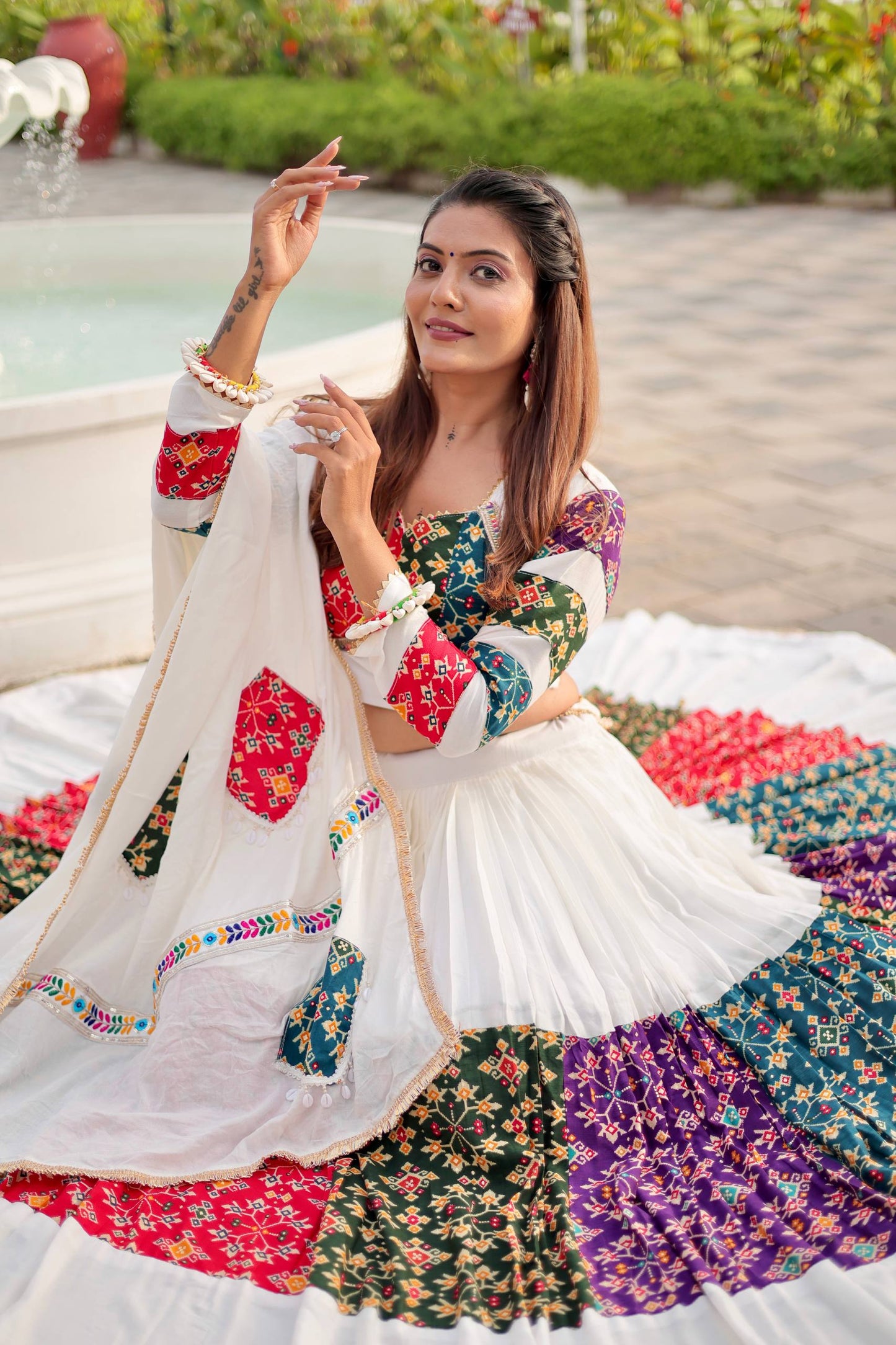 Saanvi’s Heritage White Lehenga Choli