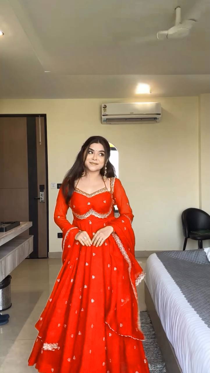 Neha Eternal Glow Red Suit Set