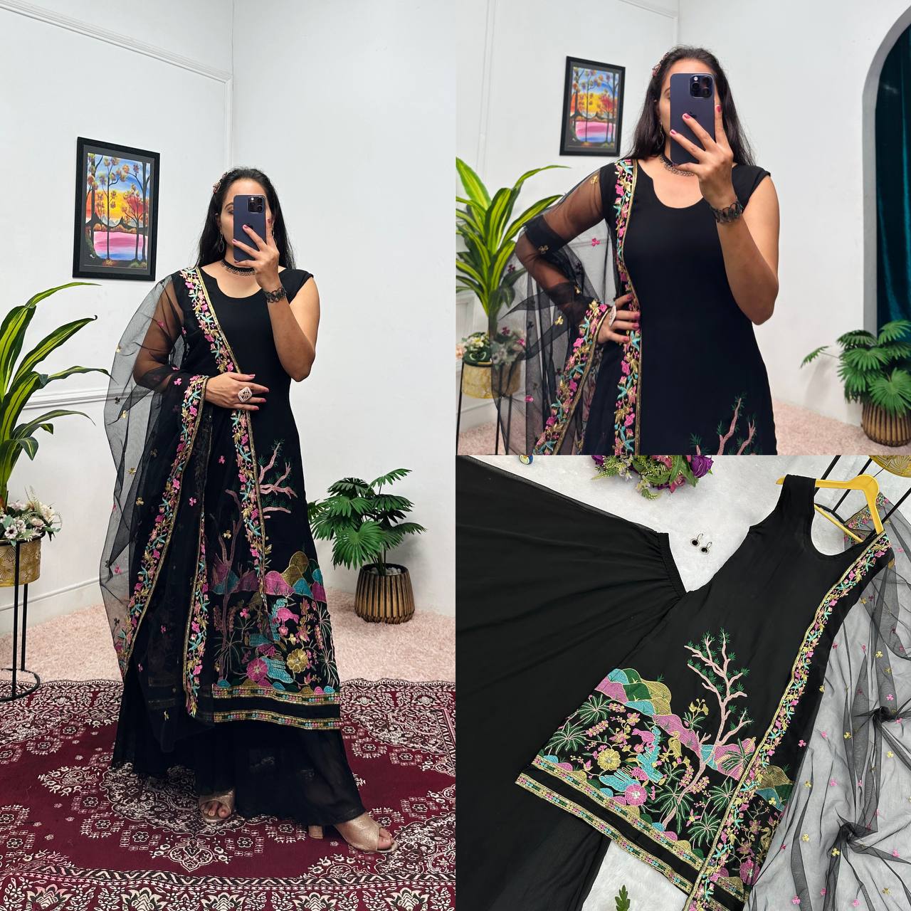 Desert Rose Anarkali: Earthy Elegance with a Royal Touch