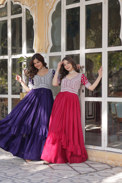Avira  Lehenga With Readymade Slit Cut Long Kurti Set