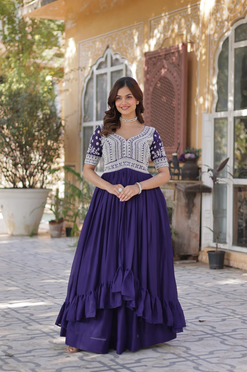 Avira  Lehenga With Readymade Slit Cut Long Kurti Set
