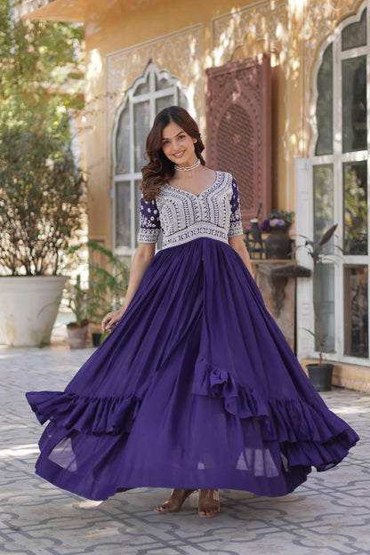 Avira  Lehenga With Readymade Slit Cut Long Kurti Set