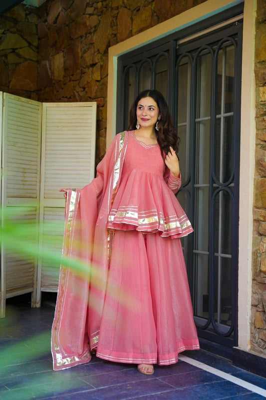 Sharvee Leher  Petal Sharara Set