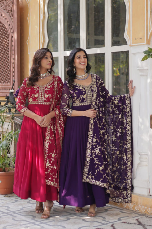 Kaelani  Faux Blooming Georgette  gown