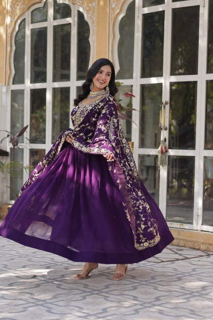 Kaelani  Faux Blooming Georgette  gown