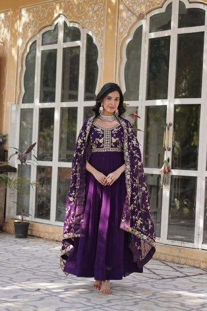 Kaelani  Faux Blooming Georgette  gown