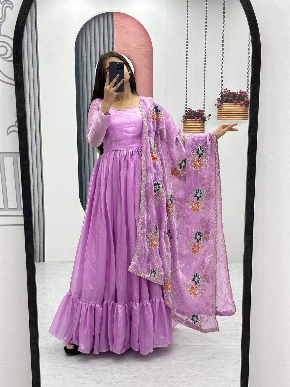 Tarini Designner Festival Embroidered Gown