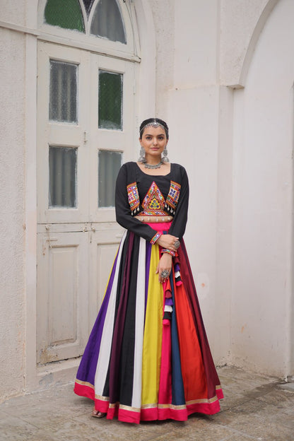 Rainbow Royalty Multicolor Navratri Lehenga Set
