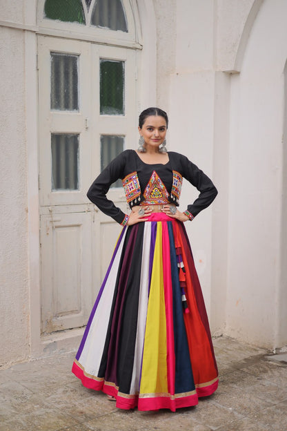 Rainbow Royalty Multicolor Navratri Lehenga Set