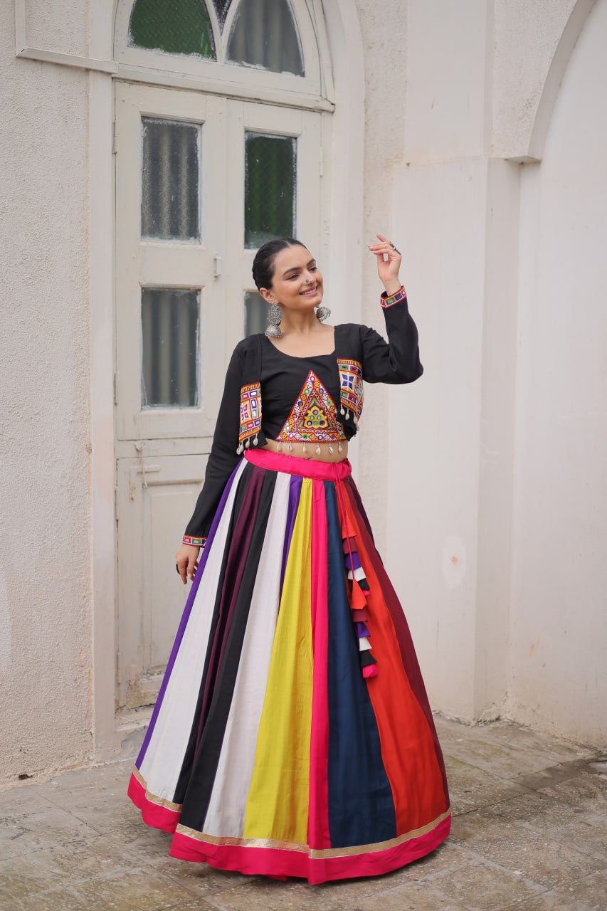 Rainbow Royalty Multicolor Navratri Lehenga Set