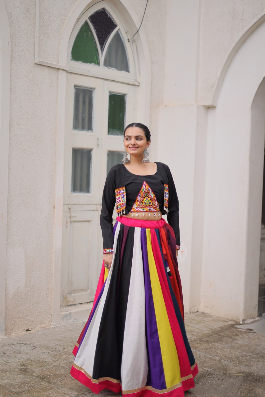 Rainbow Royalty Multicolor Navratri Lehenga Set