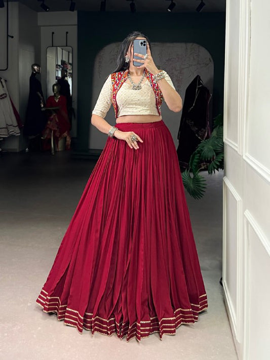 Ruby Grace   Elegant Maroon Lehenga Set