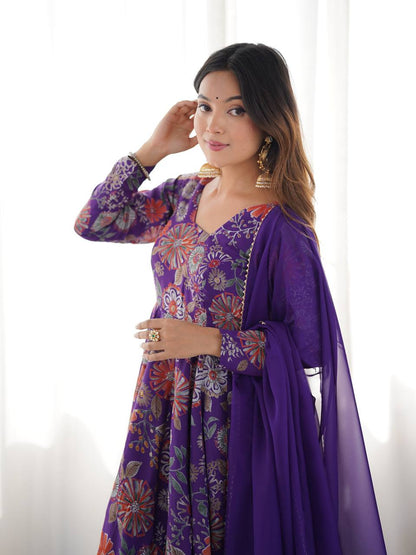 Ameyra  Romansilk Chanderi Print Kediya Set