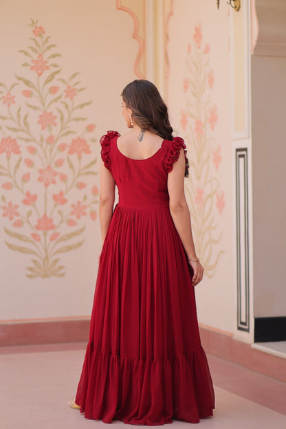 Farisha Designer Butterfly Bloom Festive Flow Gown