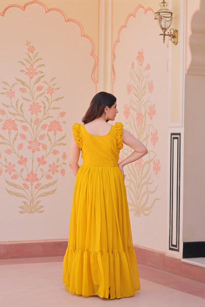 Farisha Designer Butterfly Bloom Festive Flow Gown