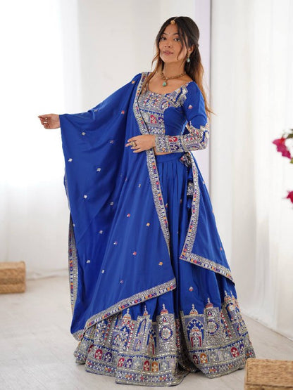 Raang Mahal  Natural Crep silk Embroidered Lehenga Choli