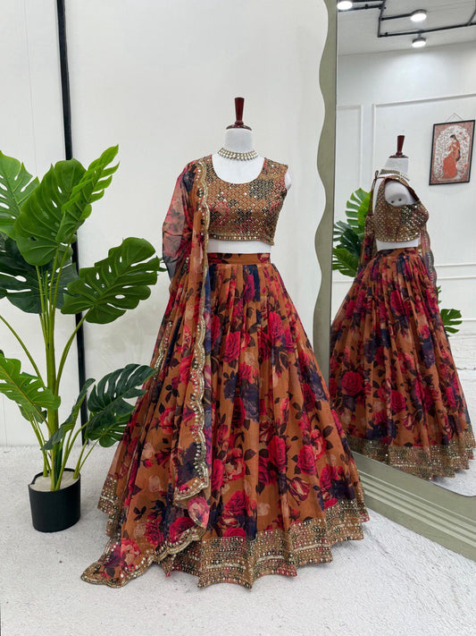 Nooraniyat Tabby Orgnza  lehenga choli set
