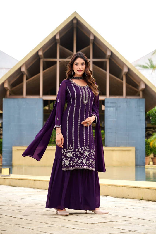 Anishka in Traditional Style Purple  Designer Patiala Suit