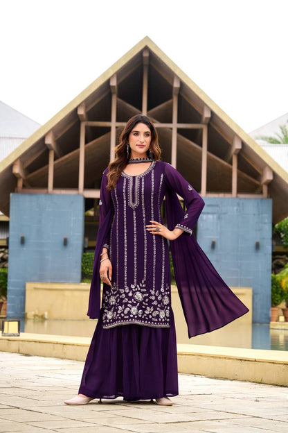 Anishka in Traditional Style Purple  Designer Patiala Suit